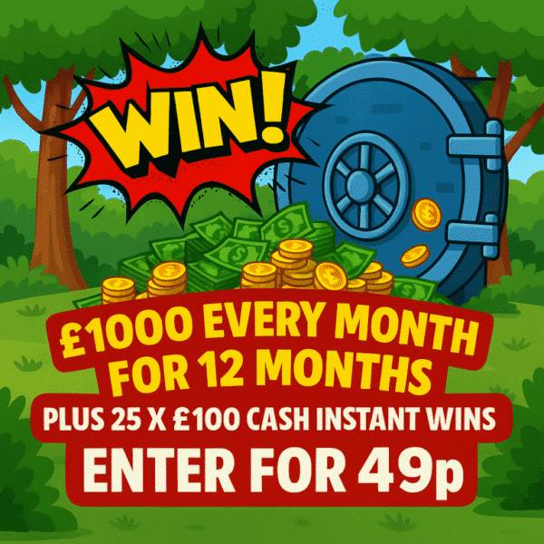 You've Won 200 Tickets on the The 1K Every Month for 12 Months Worth £98