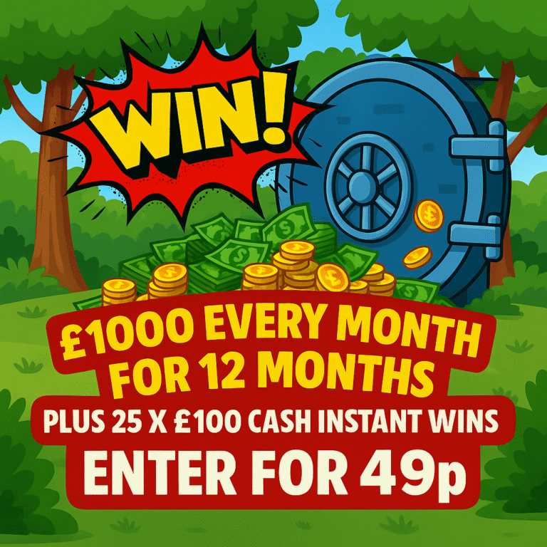 You've Won 200 Tickets on the The 1K Every Month for 12 Months Worth £98