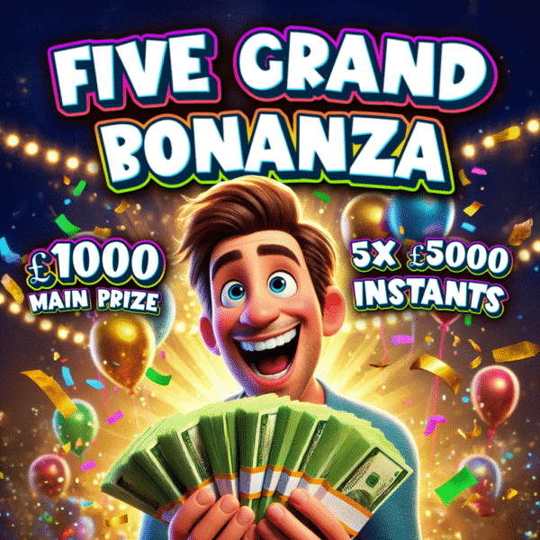 You've Won 50 Tickets on the Five Grand Bananza Worth £99.50