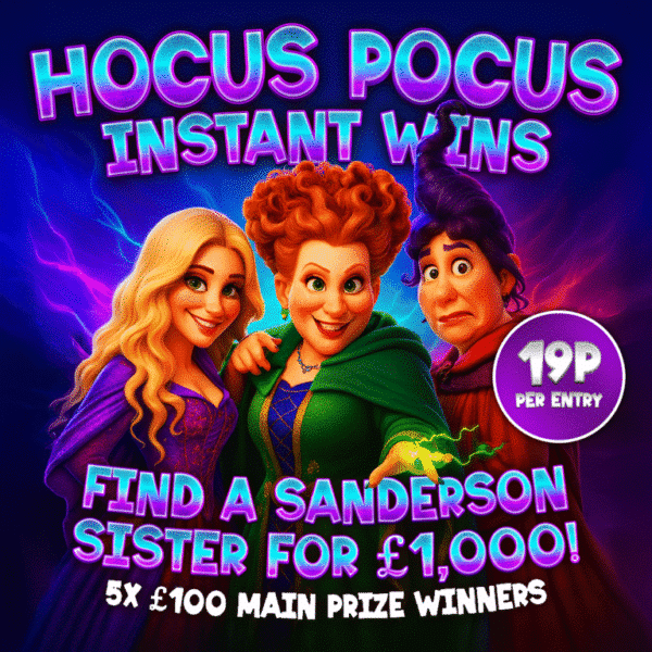 You've Won 500 Tickets on Hocus Pocus Worth £95