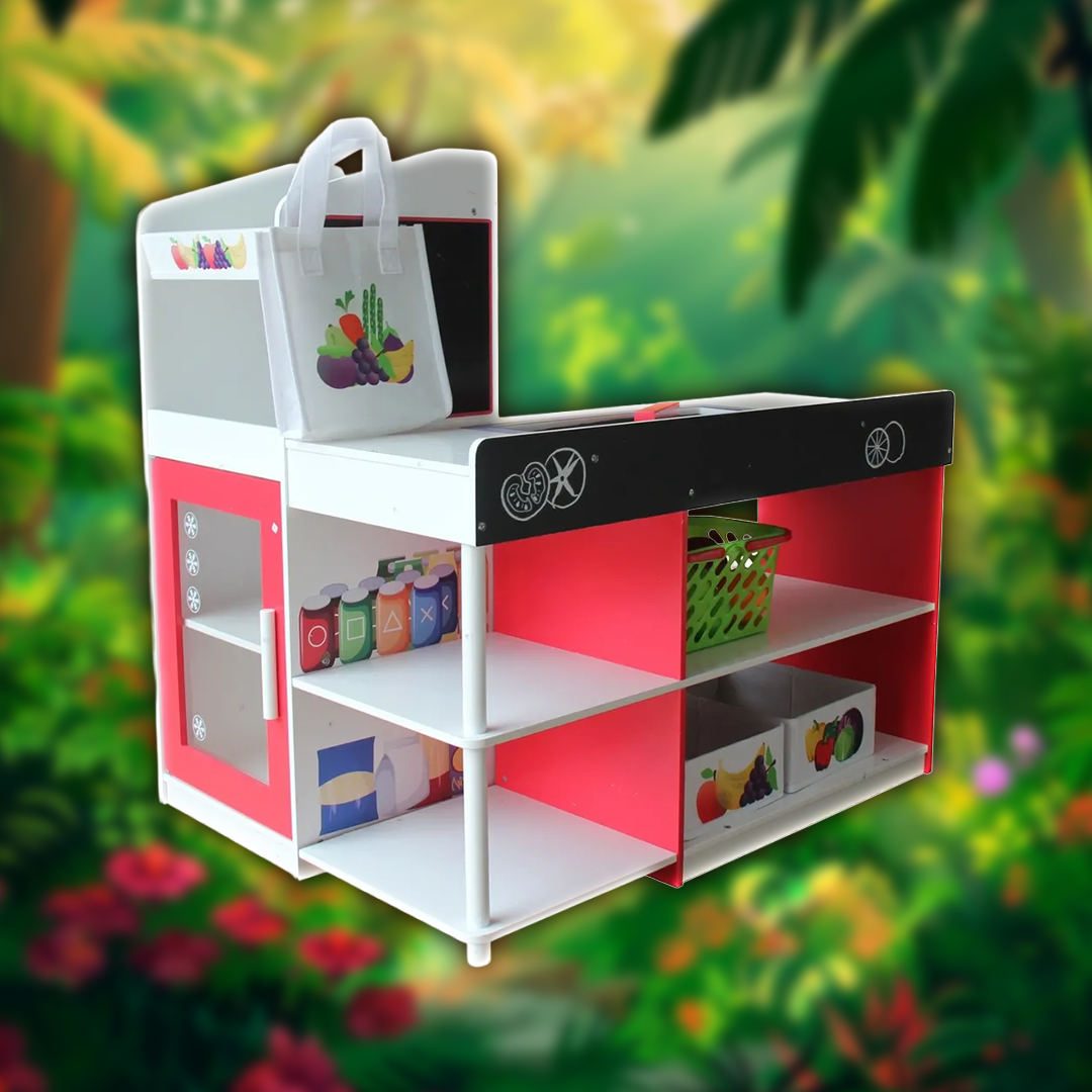 Kitchen Corner Wooden Grocery Store Playset Worth £70