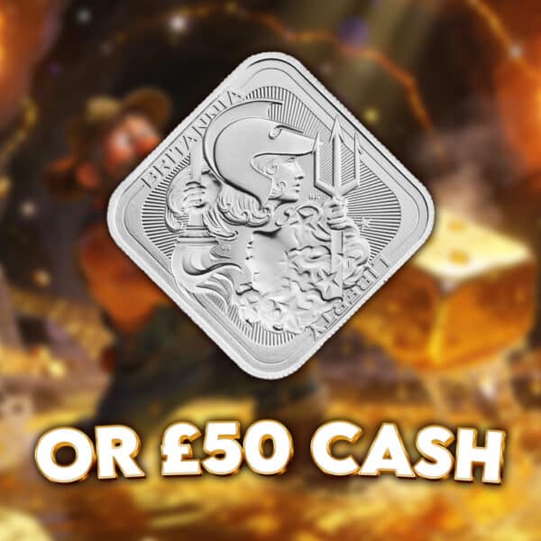 Britannia & Liberty 1oz Silver Bar or £50 Cash.