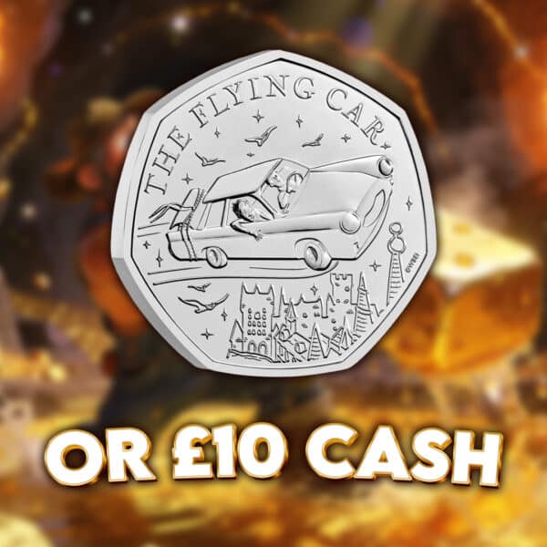 Harry Potter The Flying Car 2025 50p Coin Or £10 Cash.