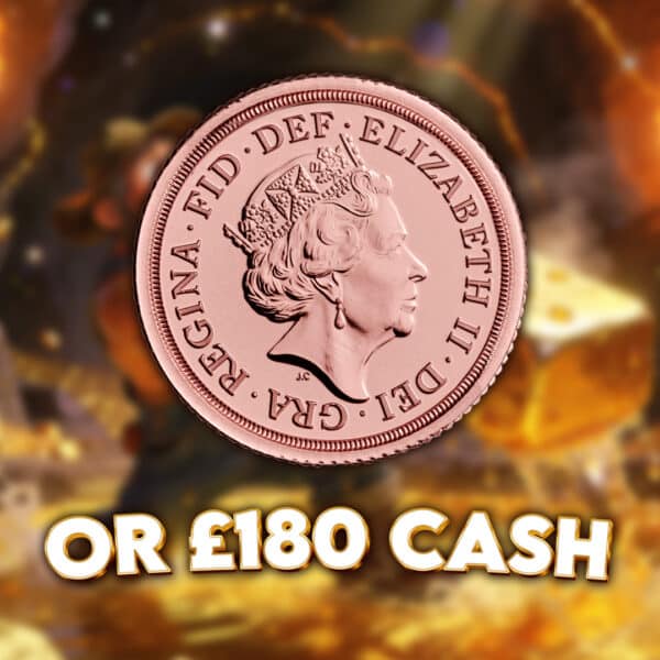 Quarter Sovereign gold coin of £180 Cash.